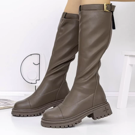 Low Heels für Frauen 8035 Khaki | Gebildet