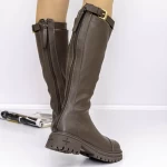 Low Heels für Frauen 8035 Khaki | Gebildet