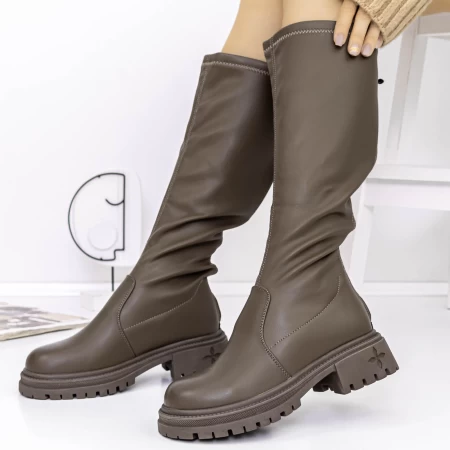 Low Heels für Frauen 8018 Khaki | Gebildet
