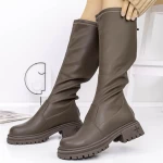Low Heels für Frauen 8018 Khaki | Gebildet