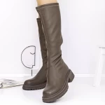 Low Heels für Frauen 8018 Khaki | Gebildet