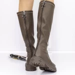 Low Heels für Frauen 8018 Khaki | Gebildet