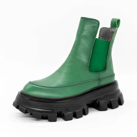 Frauenstiefel im Frühling-Autumn 30339-8 Green | Gebildet