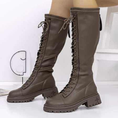 Low Heels für Frauen 80391 Khaki | Gebildet