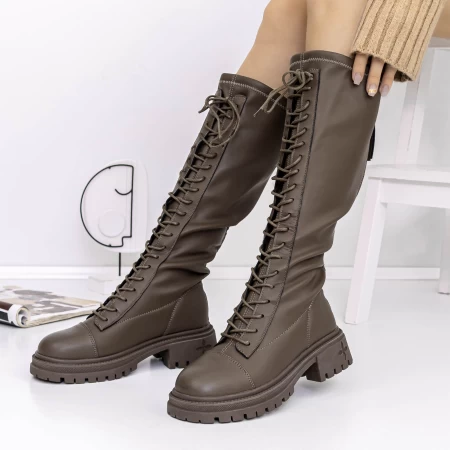 Low Heels für Frauen 80391 Khaki | Gebildet