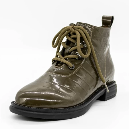 Frauenstiefel im Frühling-Autumn 2156-3 Grün Gebildet