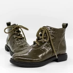 Frauenstiefel im Frühling-Autumn 2156-3 Grün Gebildet