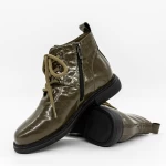Frauenstiefel im Frühling-Autumn 2156-3 Grün Gebildet