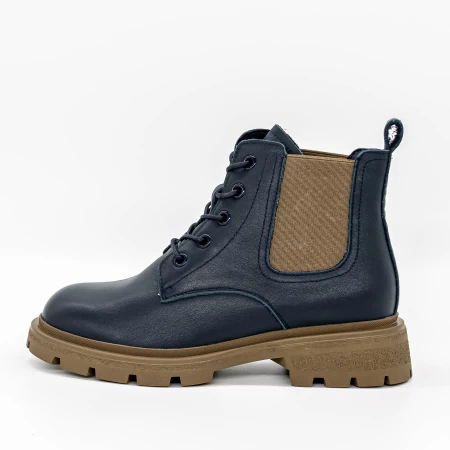Frauenstiefel im Frühling-Autumn 50050 Blau Gebildet