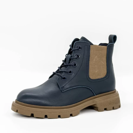 Frauenstiefel im Frühling-Autumn 50050 Blau Gebildet
