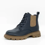 Frauenstiefel im Frühling-Autumn 50050 Blau Gebildet