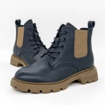 Frauenstiefel im Frühling-Autumn 50050 Blau Gebildet