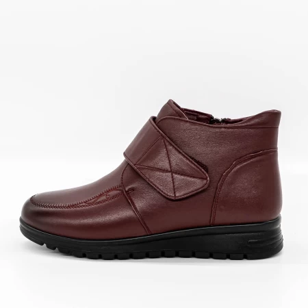 Frauenstiefel mit Pelz M029 Kirsche Gebildet