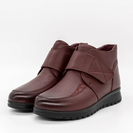Frauenstiefel mit Pelz M029 Kirsche Gebildet