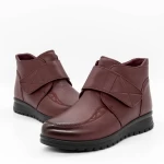 Frauenstiefel mit Pelz M029 Kirsche Gebildet