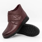 Frauenstiefel mit Pelz M029 Kirsche Gebildet