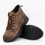 Frauenstiefel im Frühling-Auto M3055 Brown Gebildet
