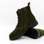 Frauenstiefel mit Pelz 3918H05 Grün Gebildet