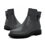 Frauenstiefel mit Pelz 10513-27 Grau Gebildet