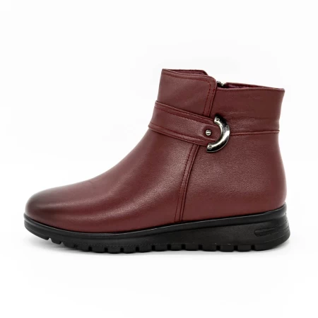 Frauenstiefel mit Pelz M021 Kirsche Gebildet