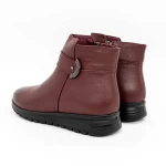 Frauenstiefel mit Pelz M021 Kirsche Gebildet