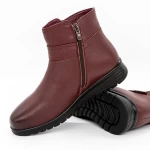 Frauenstiefel mit Pelz M021 Kirsche Gebildet