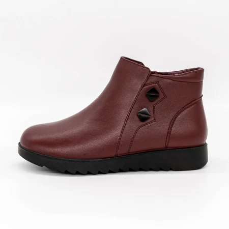 Frauenstiefel mit Pelz M803 Kirsche Gebildet