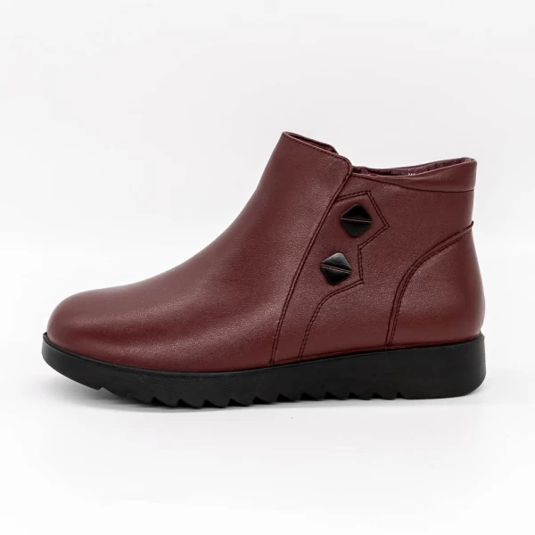 Frauenstiefel mit Pelz M803 Kirsche Gebildet