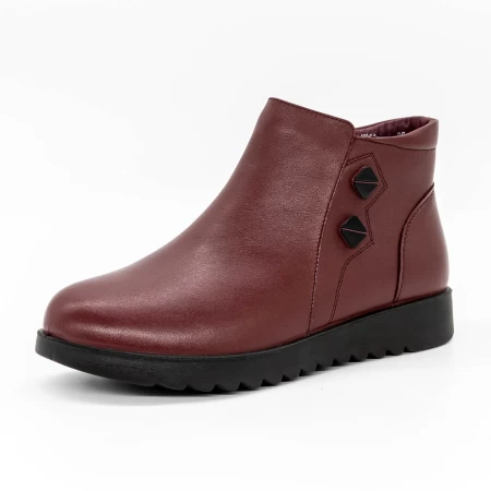 Frauenstiefel mit Pelz M803 Kirsche Gebildet