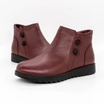 Frauenstiefel mit Pelz M803 Kirsche Gebildet
