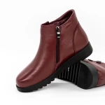 Frauenstiefel mit Pelz M803 Kirsche Gebildet