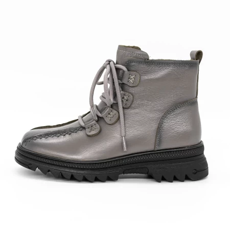 Frauenstiefel im Spring-Auto 0377 Grau Gebildet