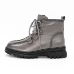 Frauenstiefel im Spring-Auto 0377 Grau Gebildet