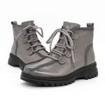 Frauenstiefel im Spring-Auto 0377 Grau Gebildet