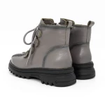 Frauenstiefel im Spring-Auto 0377 Grau Gebildet