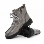 Frauenstiefel im Spring-Auto 0377 Grau Gebildet