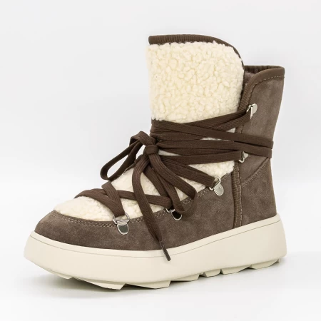 Frauenstiefel mit Pelz 1395-31e Khaki | Franco Gerardo