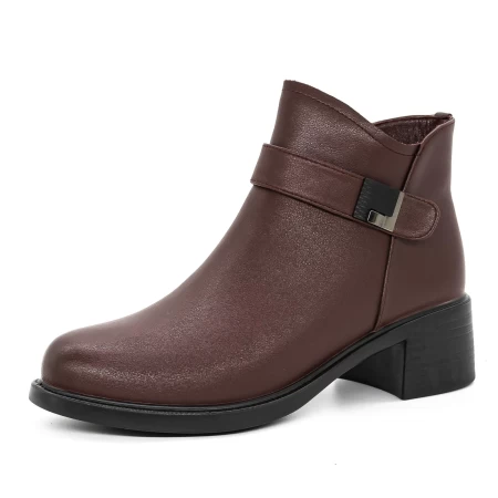 Frauenstiefel mit Pelz 2915Q07 Kirsche Gebildet
