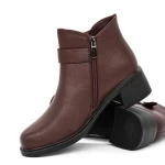 Frauenstiefel mit Pelz 2915Q07 Kirsche Gebildet