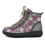 Frauenstiefel im Spring-Auto 5866 Grau Gebildet