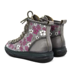 Frauenstiefel im Spring-Auto 5866 Grau Gebildet