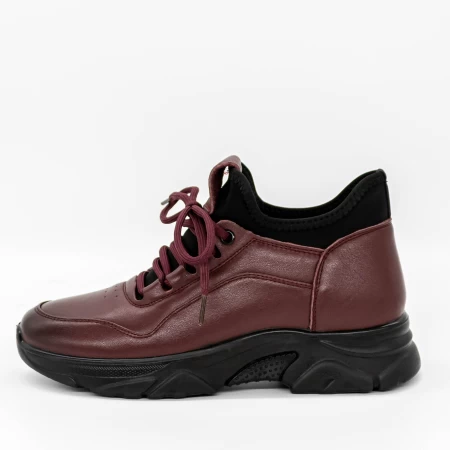 Frauenstiefel mit Pelz M3077 Kirsche Gebildet