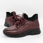 Frauenstiefel mit Pelz M3077 Kirsche Gebildet