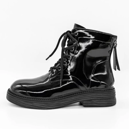 Frauenstiefel im Frühling-Autumn 99168-1 Schwarz | Gebildet