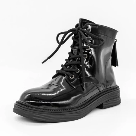 Frauenstiefel im Frühling-Autumn 99168-1 Schwarz | Gebildet
