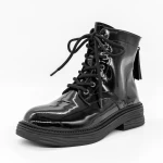 Frauenstiefel im Frühling-Autumn 99168-1 Schwarz | Gebildet