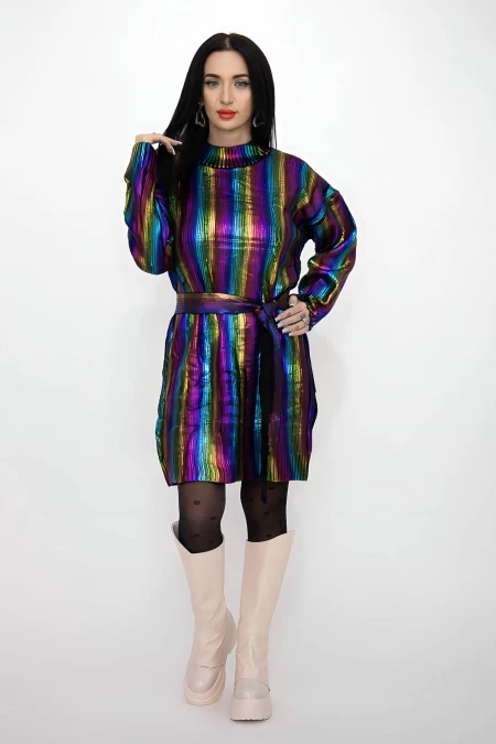 Frauenpullover 50057 Black-Multi-farbig | Kikiriki