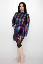 Frauenpullover 50057 Black-Multi-farbig | Kikiriki