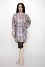 Frauenpullover 50057 beige-multi-farbig Kikiriki