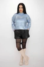 Frauenpullover P07543 Blau Kikiriki